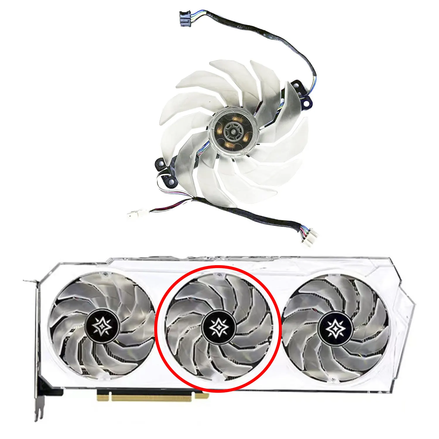 3FAN TH9215S2H-PDB02 89MM RTX3090 ventilador GPU adecuado para GALAXY RTX3090 3080Ti 3080 3070Ti 3070 3060Ti 3060 BOOMSTAR tarjeta gráfica - imagen 5