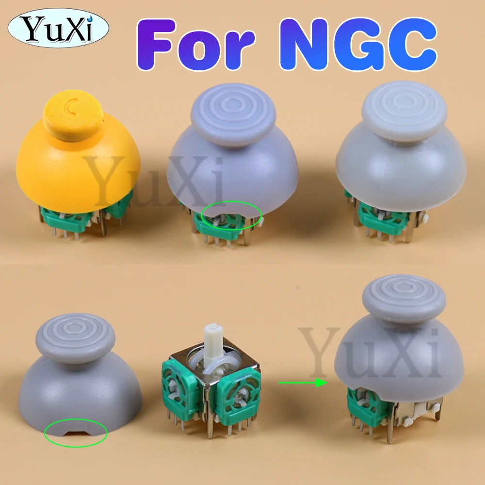 Tapas de Joystick analógico 3D para Gamecube NGC GC, controlador de Gampad, módulo de Sensor de eje, potenciómetro, pieza de reparación, 1 ud. - imagen 2