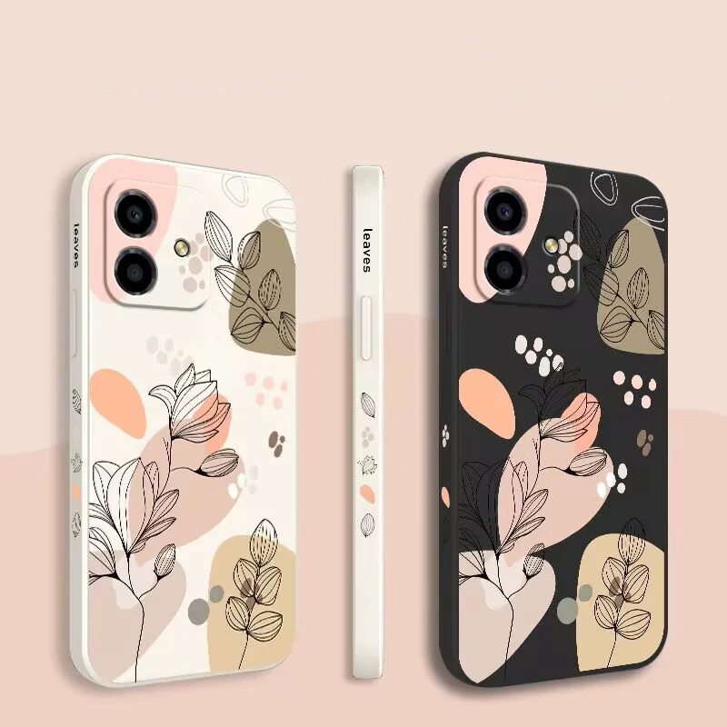 Funda de teléfono con planta abstracta para Samsung Galaxy S23 Ultra S22 Plus S21 S20 FE Note 20 A32 A52 A72 A13 A23 A33 A53 A73 5G, funda suave - imagen 3