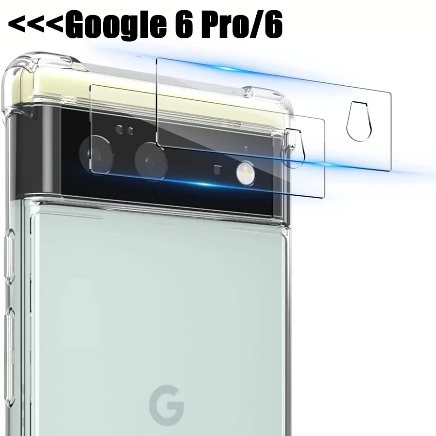 Cristal de lente de cámara de 3 piezas para Google Pixel 6 pro 7, película protectora de pantalla completa, cubierta para Pixel 8 7 pro, accesorios de vidrio templado