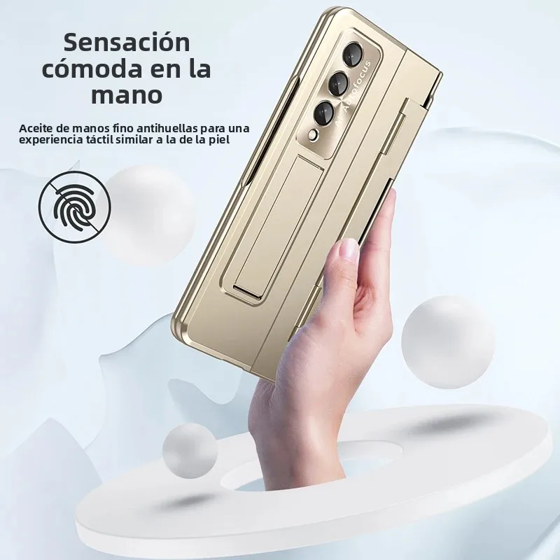 Funda protectora con bisagras niveladoras para Samsung Galaxy Z Fold 7 6 5, funda de teléfono con protector de pantalla frontal para Galaxy Fold3 Fold4 - imagen 3