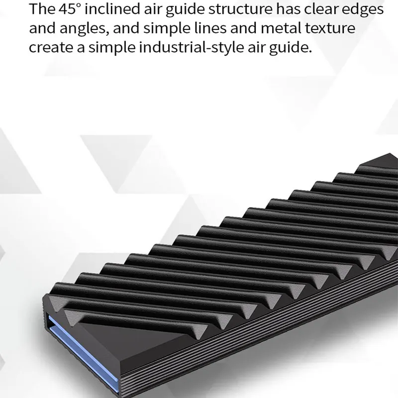 Disipador de calor TEUCER M.2 SSD NVMe M2 2280, junta de disipador de calor de aluminio para disco duro de estado sólido con almohadilla térmica de silicona, accesorios para PC - imagen 3