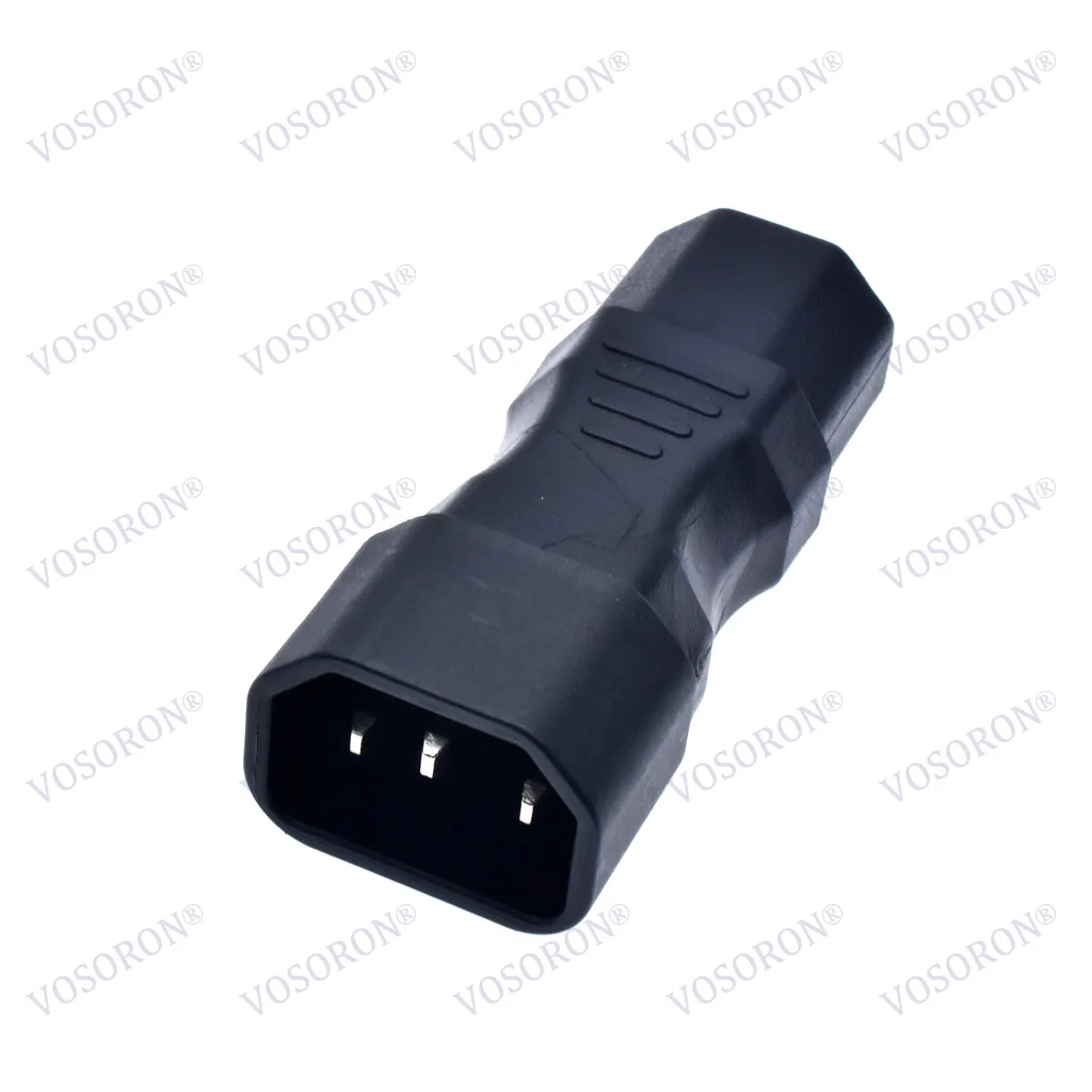 Adaptador de corriente hembra IEC 320 C14 macho a C15 enchufe adaptador de CA IEC 3 polos macho a hembra convertidor de CA recto 10A 250V * - imagen 4