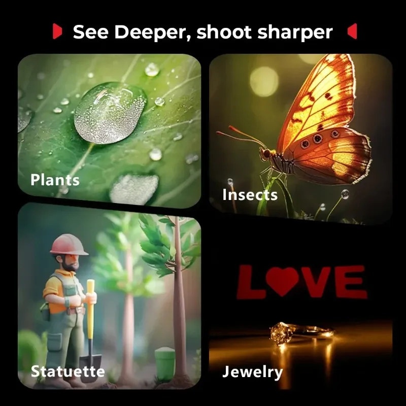 SmallRig RM-03 Macro fotografía luz LED 3W brazo luz resistente a la intemperie ángulo de iluminación ajustable para joyería insectos flor 5480 - imagen 5