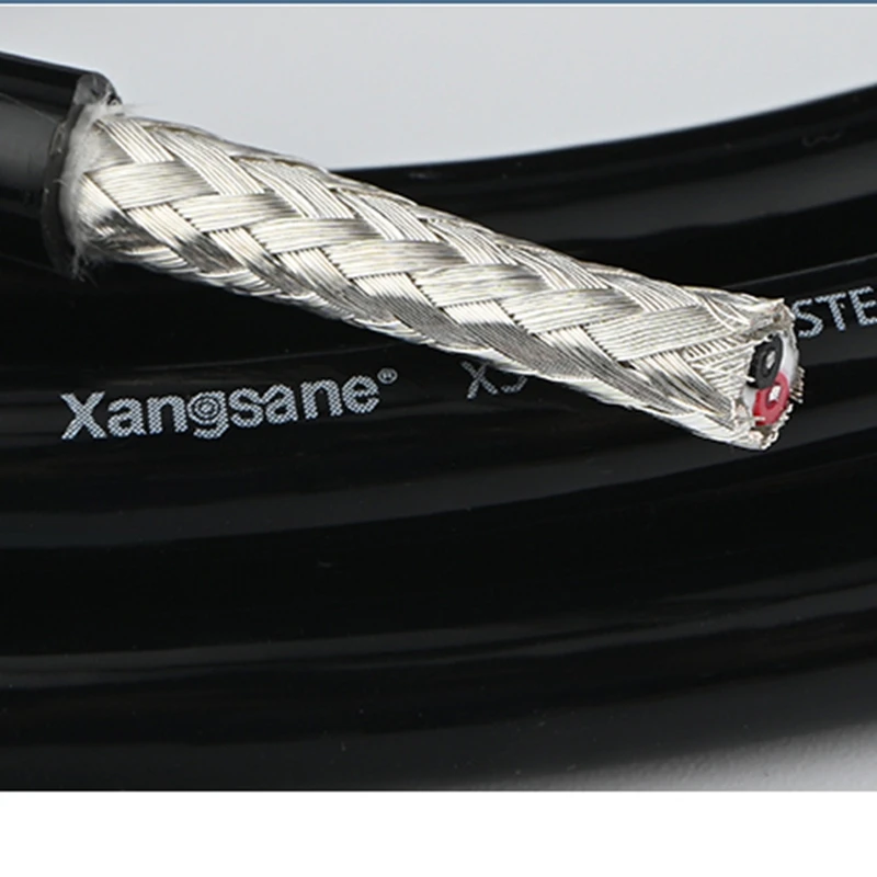 Cable de Audio Hi-Fi de 1-100M, interconector XLR Rca de 2 núcleos, señal de Audio plateado puro, amplificador de altavoz - imagen 4