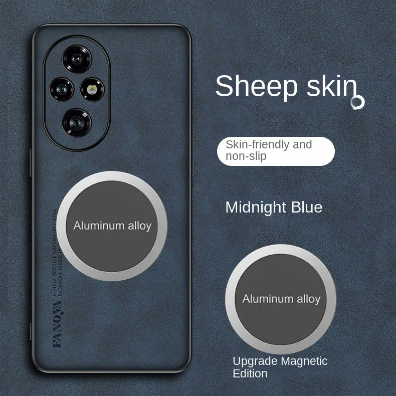 Funda magnética de piel de oveja mejorada para huawei honor 200 pro x9c smart 400 lite pro x8c, funda de carga inalámbrica - imagen 2