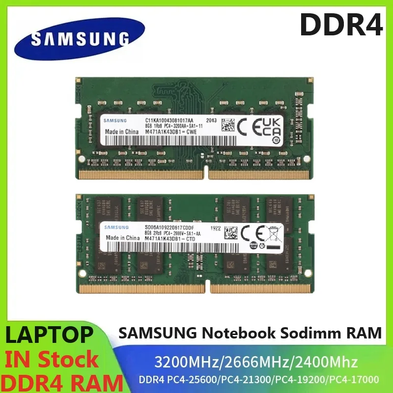 SAMSUNG DDR4 memoria portátil SODIMM RAM PC4 2133P 2400T 2666V 3200AA 8GB 3200MHz 16GB 2666Mhz 2400MHz 2133MHz Sodimm portátil Ram - imagen 2