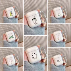 Funda para auriculares Little Dinosaur para Apple Airpods 3, funda para auriculares Bluetooth para Air Pods 4 Pro3 2 1 4. ° carcasa a prueba de golpes con gancho