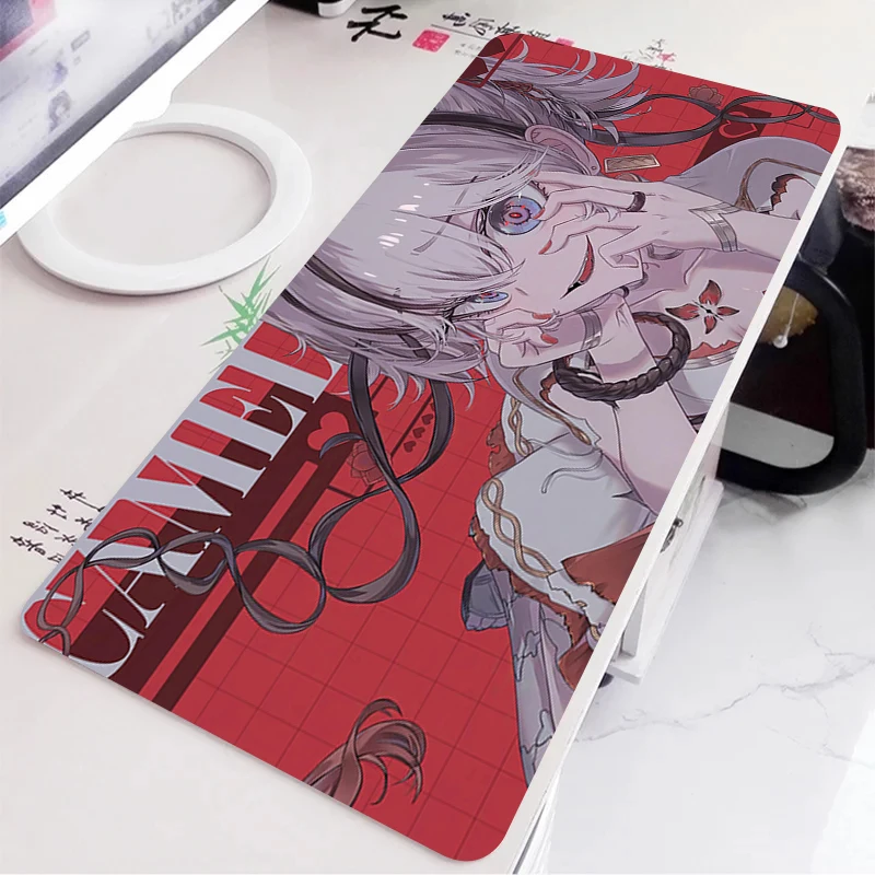 Alfombrilla de ratón Wuthering Waves Camellya, alfombrilla para ratón portátil, accesorios para juegos, alfombrilla para ratón, teclado, PC, gabinete de jugador, alfombrilla de escritorio rosa para niña