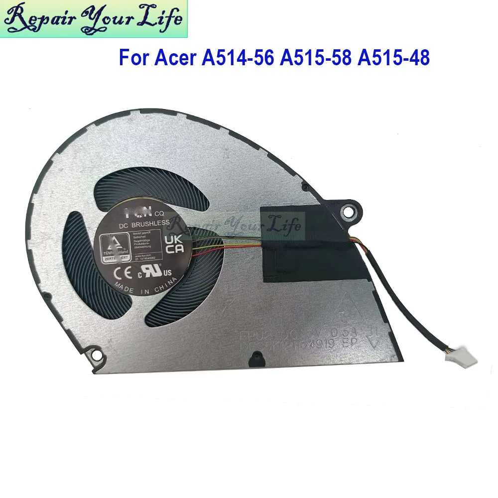 Ventilador de refrigeración de CPU para portátil Acer Aspire 5 A514-56M A515-48M A515-58M A517-58M ventiladores de radiador de procesador enfriador FPU2 DFS5K 121154919 - imagen 2