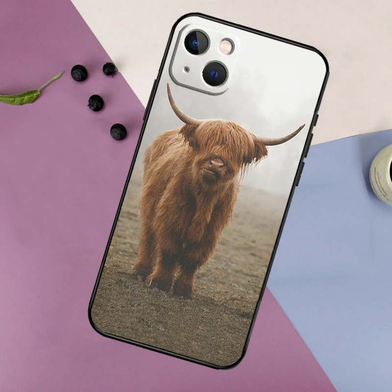 Highland Cows funda de teléfono para iPhone, 11, 12, 13, 14, 16, 15 Pro Max, Mini, 7, 8 Plus, X, XR, XS, Max - imagen 5
