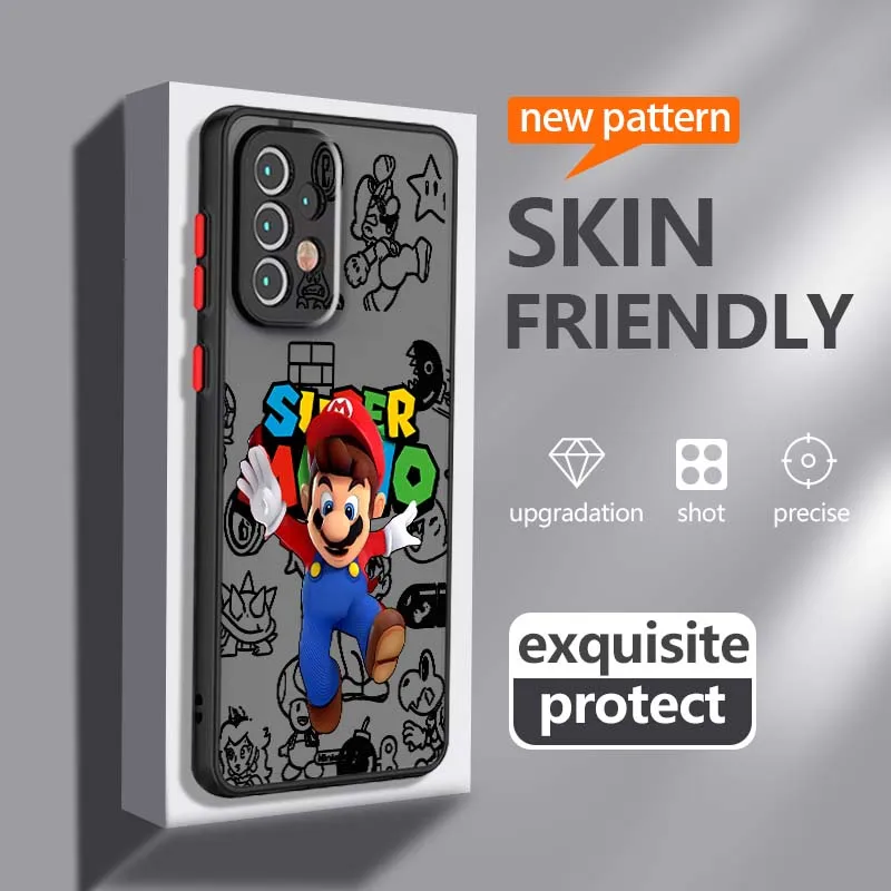 M-Marios Art Popular Cool para Samsung A56 A42 A36 A34 A33 A32 A23 A16 A04 A03 Note 20 5G funda de teléfono translúcida esmerilada - imagen 3