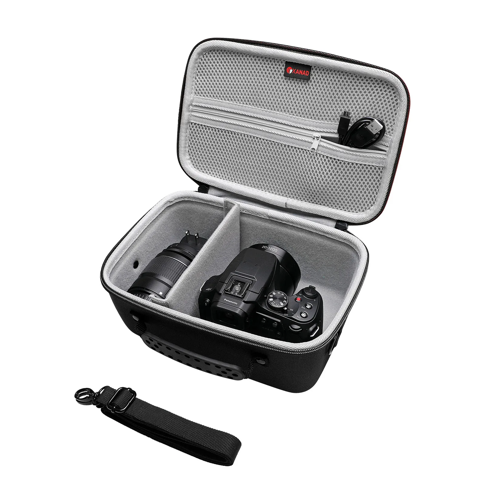 Estuche rígido para cámara digital Panasonic LUMIX FZ80 4K, resistente al agua, bolsa de transporte de viaje (cámara no incluida)