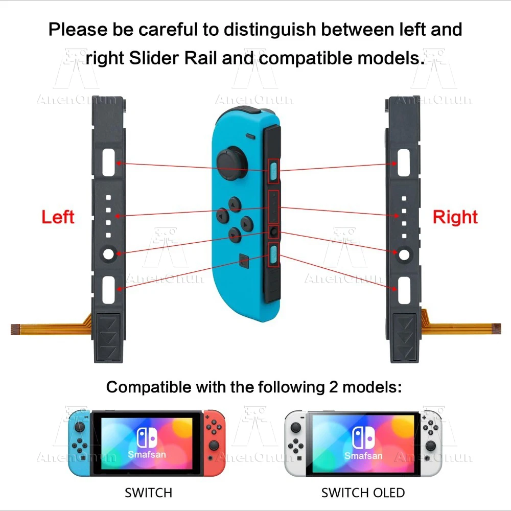 Kit de reparación de repuesto Premium para riel deslizante Joycon OLED, interruptor/interruptor con Sensor, Cable flexible, riel deslizante izquierdo y derecho, piezas duraderas - imagen 2