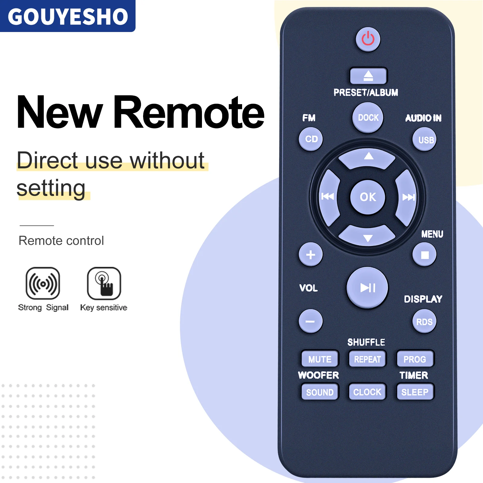 Nuevo Control remoto para sistema de Audio Micro música Philips DCM2260 DCM2260W/12 DCM1170 DCM1170/93 DCM3155/13 DCM3155/93 DCM2068/93