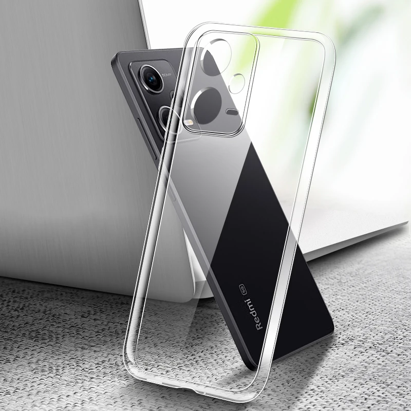 Funda trasera transparente HD para Xiaomi Redmi Note 12 12R Pro Plus Turbo Speed Discovery 12C 12S funda de teléfono suave de TPU Note12 12Pro Crystal - imagen 2