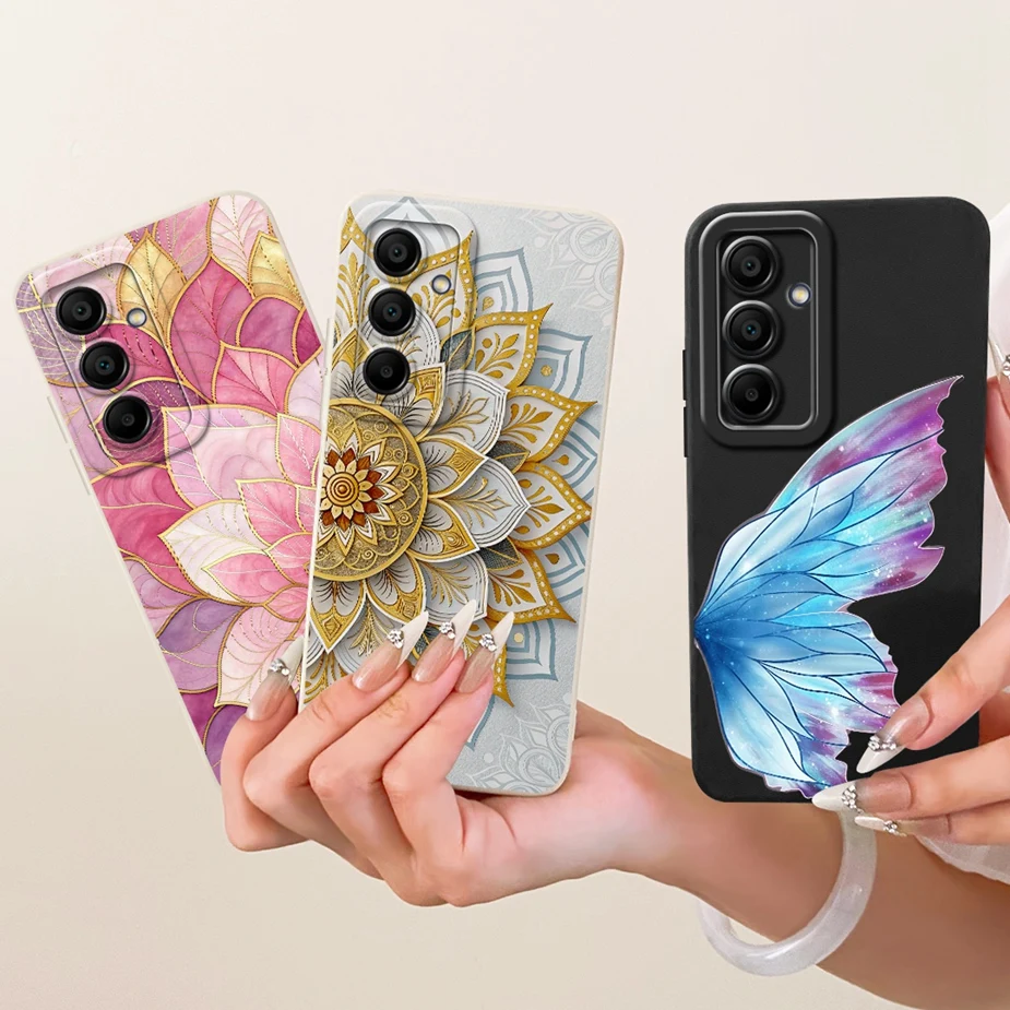 Para Samsung Galaxy A15 A25 A35 A55 5G funda de lujo flores caramelo pintado funda de teléfono para Samsung A15 A 25 35 Galaxy A55 carcasa suave - imagen 5