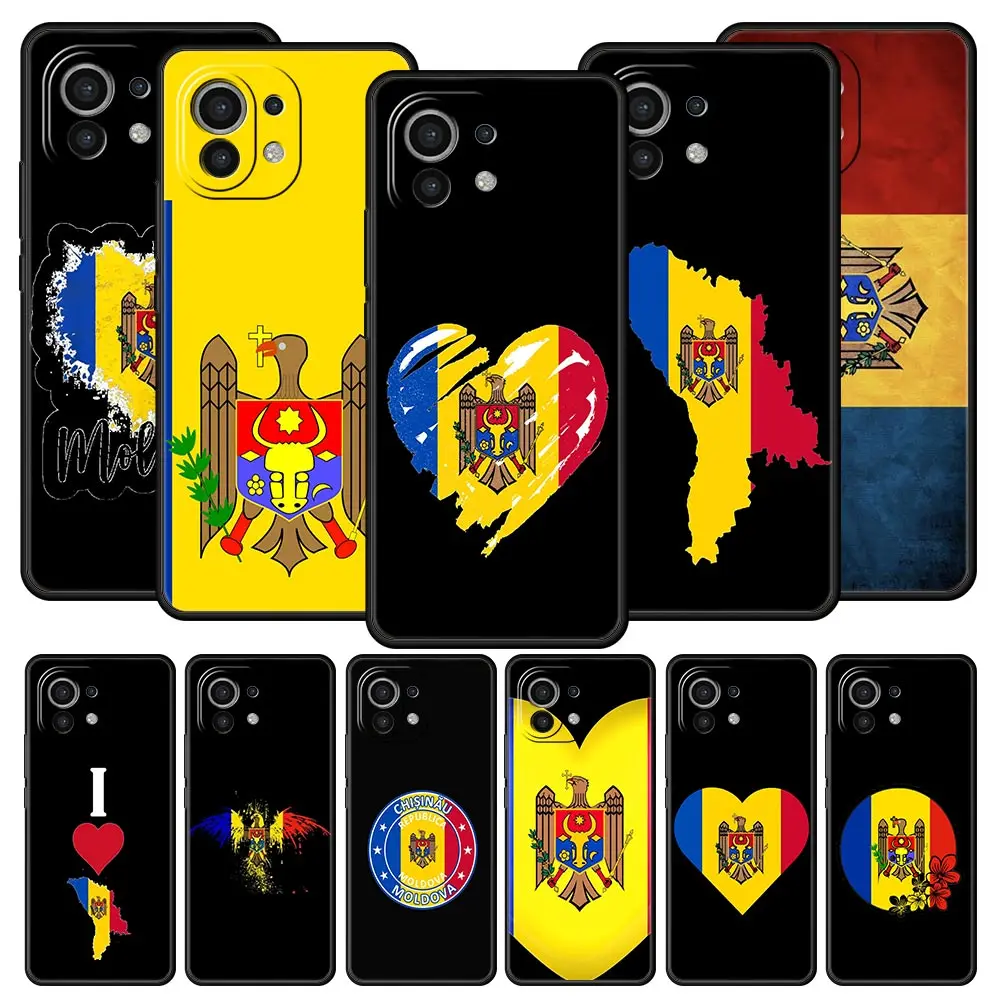 Funda de teléfono con bandera de Moldavia para Xiaomi Mi 17 15T 15 14 14T 13T 12T Pro 12 13 Lite 5G 11T Poco X6 X7 X5 Pro, funda suave