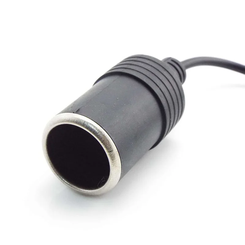 30cm 1M puerto USB 5V tipo A macho a 12V encendedor de cigarrillos cable conector de enchufe GPS para banco de energía de coche convertidor adaptador de encendedor - imagen 3