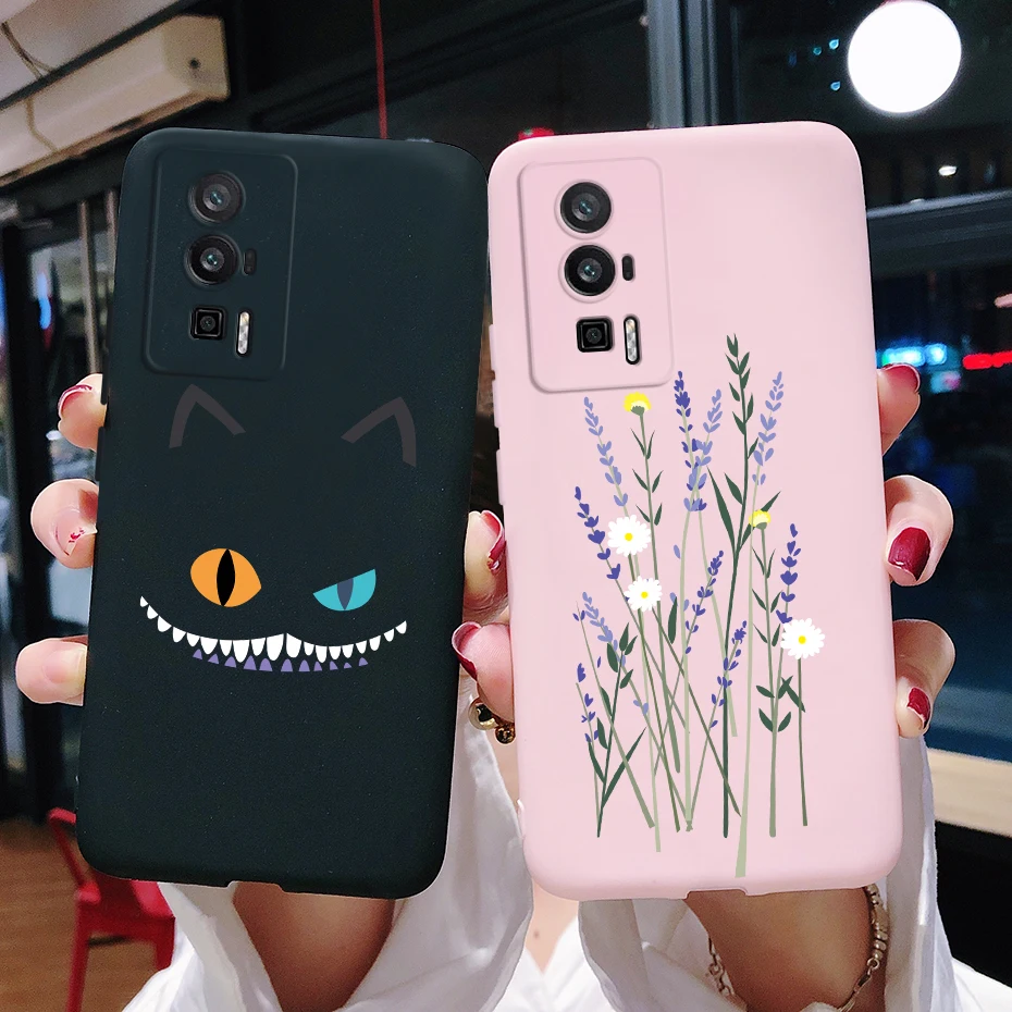 Funda trasera de silicona suave para teléfono móvil, carcasa bonita de dibujos animados pintados con Gato, para Xiaomi Poco, F5Pro, F5, F, 5 Pro, PocoF5Pro, 5G - imagen 5