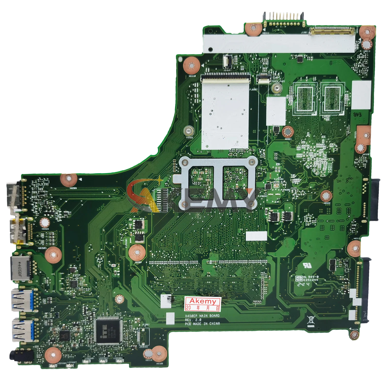 Placa base para ordenador portátil X450EA para ASUS VivoBook X450EP X452E X450E A452E X450EA placa base para portátil con CPU 100% pruebas OK envío rápido - imagen 2