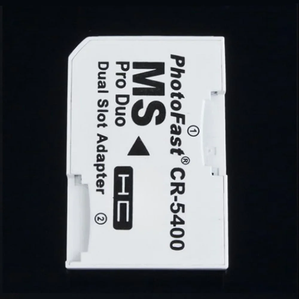 Adaptador de tarjeta SD TF Flash a Memory Stick MS Pro Duo para PSP 1000/2000/3000, convertidor de 2 ranuras, accesorios para juegos - imagen 3