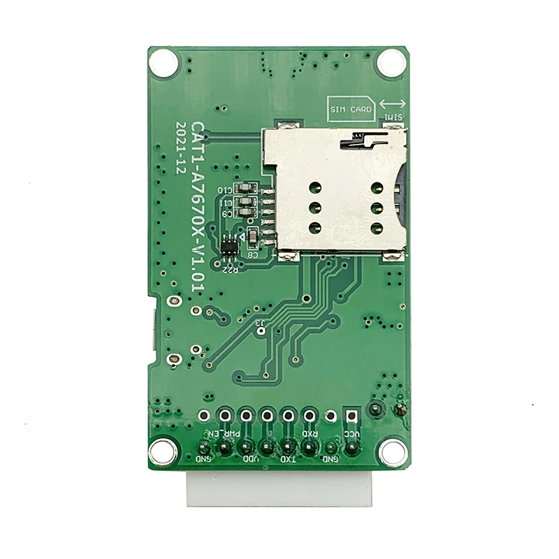 SIMCOM-placa central de módulo Cat1, dispositivo con ranura para tarjeta SIM, TTL, UART, 2G, LTE-FDD, B1/B3/B5/B7/B8/B20, GSM, 900/1800MHz, A7670SA LTE - imagen 2