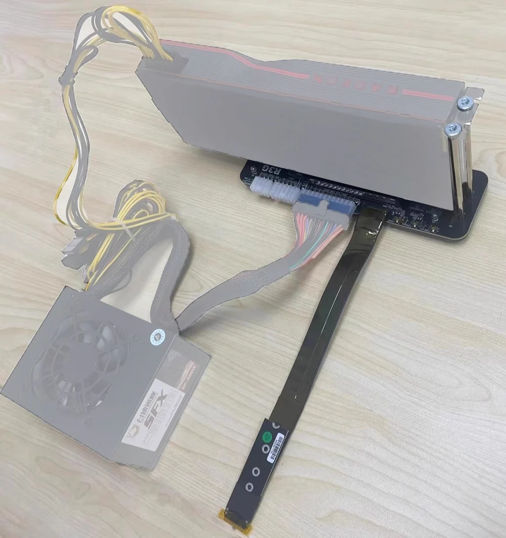 Extensor elevador PCI-E 4,0x4 para M.2 NVMe a PCIe 4,0x16 tarjeta gráfica externa adaptador eGPU para NUC/ITX/STX/Notebook PC portátil - imagen 5