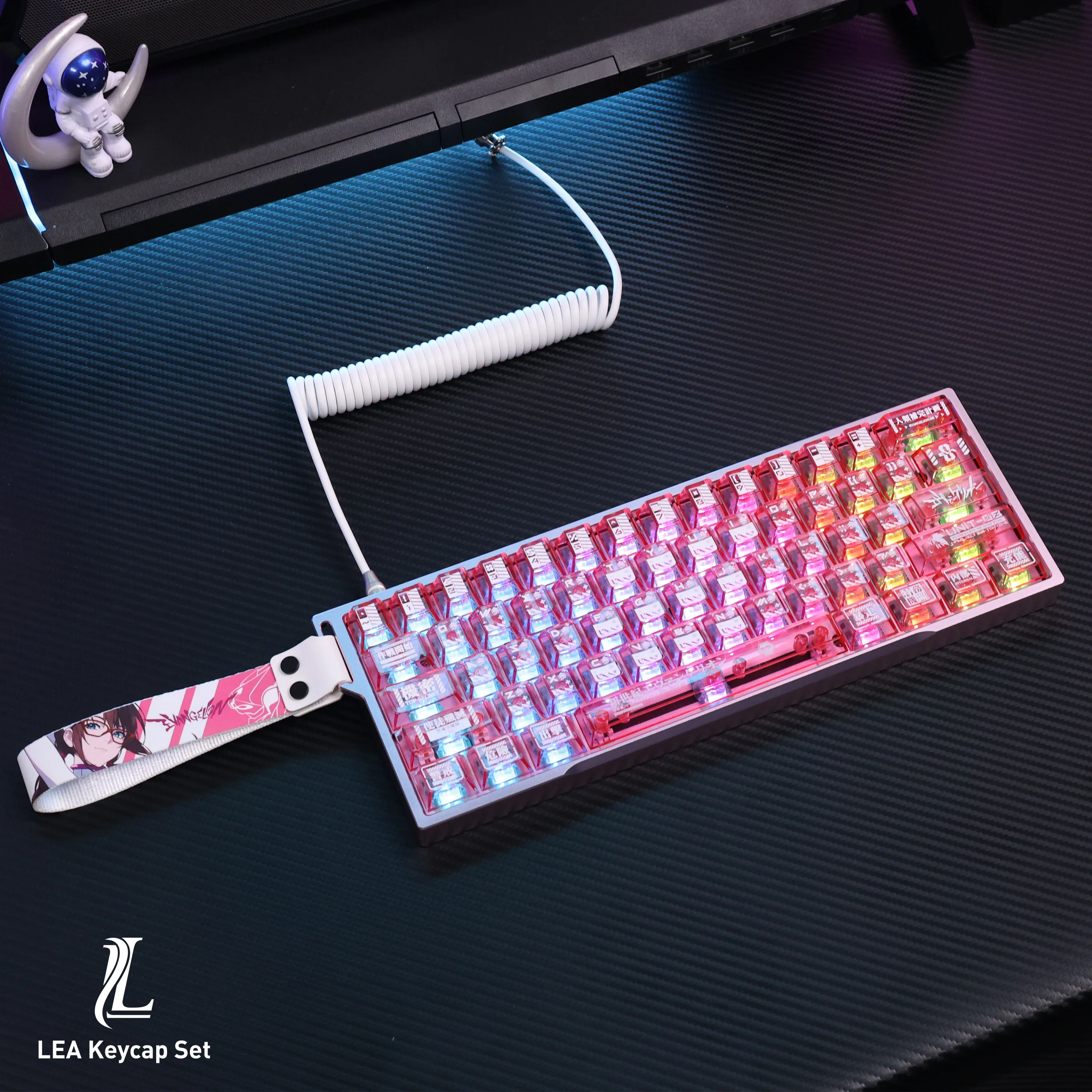 Makiwa Translucent Keycaps Cherry Pc Personalizado 121 Teclas Rosa Translúcido Dibujos Animados Anime Keycaps - imagen 4