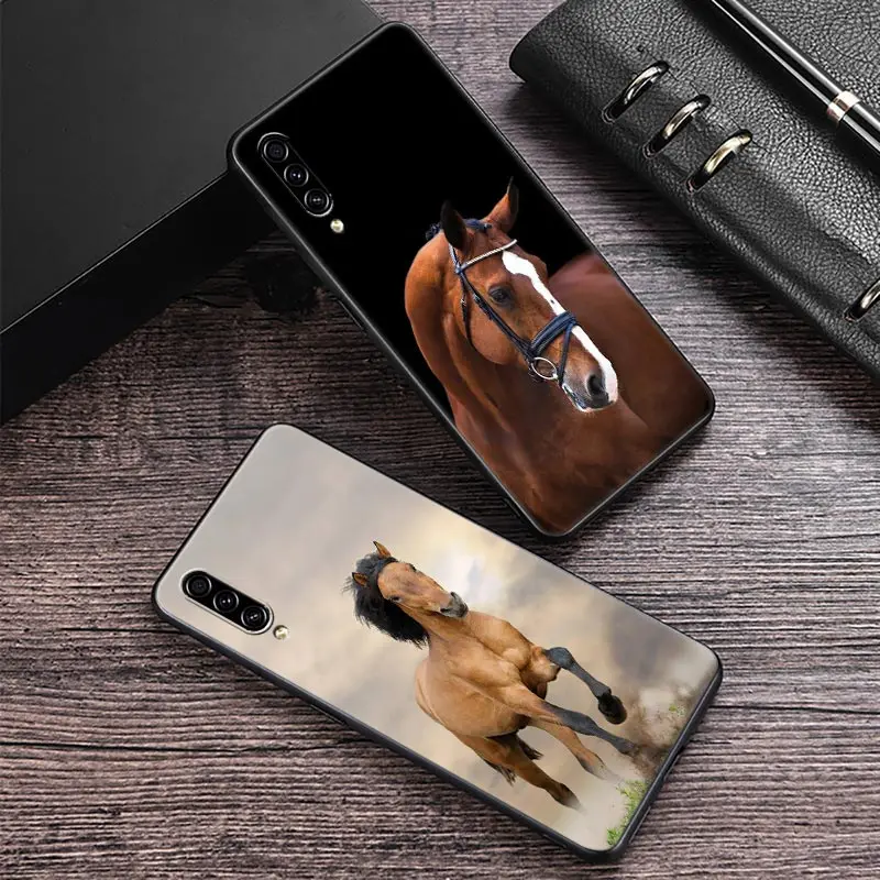 Funda de teléfono para Samsung Galaxy, carcasa trasera de silicona Ultra, caballo galopante, Animal, A30, A30S, A50 S, A20E, A20, A40, A70, A10E, Note 9, 10, 20