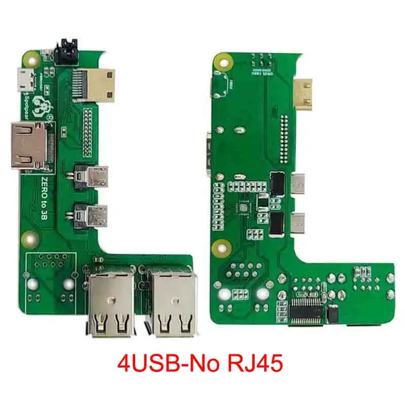 Adaptador de interfaz Raspberry Pi Zero 2w a 3B/4B Zero a Pi0 USB HUB RJ45 HAT Zero a Pi3 / PI4 / PI5 Placa de expansión - imagen 4