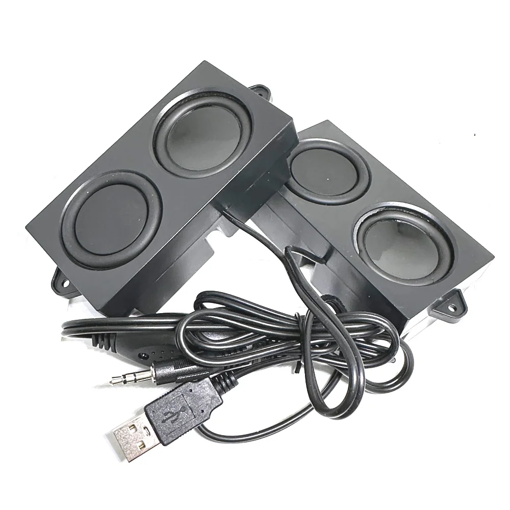Altavoz de rango completo de 4x3W, Audio 2,0, sistema HiFi DIY para el hogar, altavoz portátil para teatro, Subwoofer, altavoces de pista de carrera, par auxiliar de TV ﻿ - imagen 2