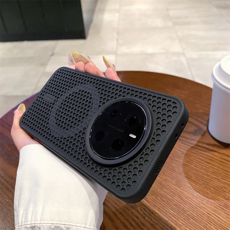 Funda magnética para Huawei Mate Pura 70 60 50 Pro Nova 13 12 Plus, funda de malla de disipación de calor Mag-safe, carcasa de parachoques suave a prueba de golpes - imagen 4