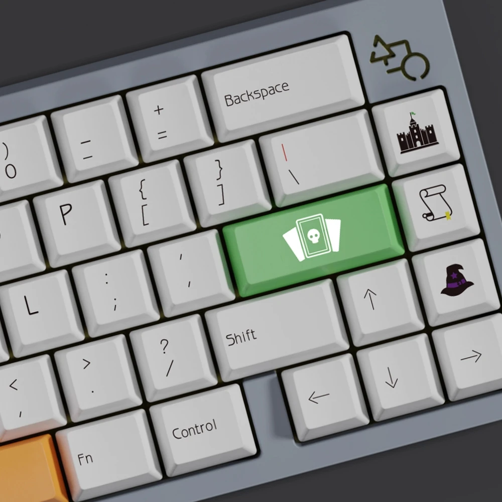 Juego de teclas W & D PBT Dye subcama, perfil de cereza, teclas a prueba de luz para teclado MX Switch, 7U Barra espaciadora dividida, doble B, 1 Juego - imagen 3