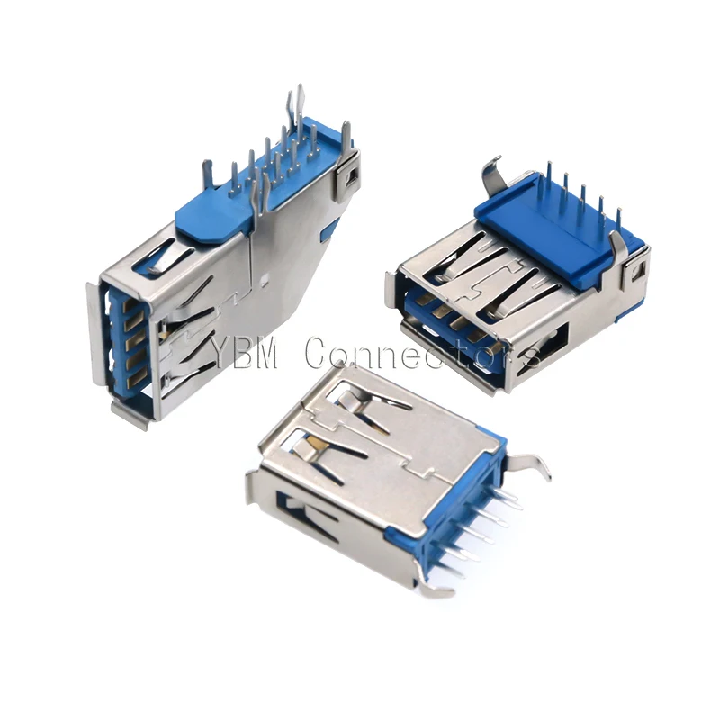 Conector USB 3,0 de 5 piezas, terminal de impresora de interfaz de alta velocidad, tipo A hembra, tipo B, AF, inserción lateral de 90 grados, 3,0 grados, 180 - imagen 4