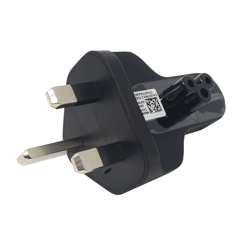 Cable de alimentación para portátil Dell, fuente de alimentación, adaptador de enchufe desmontable para cargador Dell, convertidor de enchufe de alimentación UE y Reino Unido - imagen 2