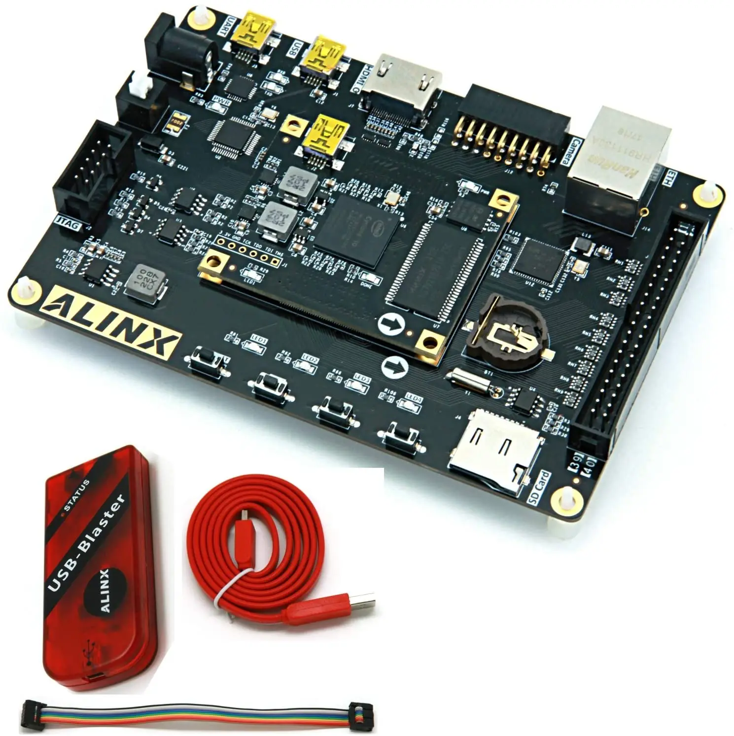 ALINX AX1006C: Cyclone 10 10CL006 (placa de desarrollo FPGA + descargador USB)