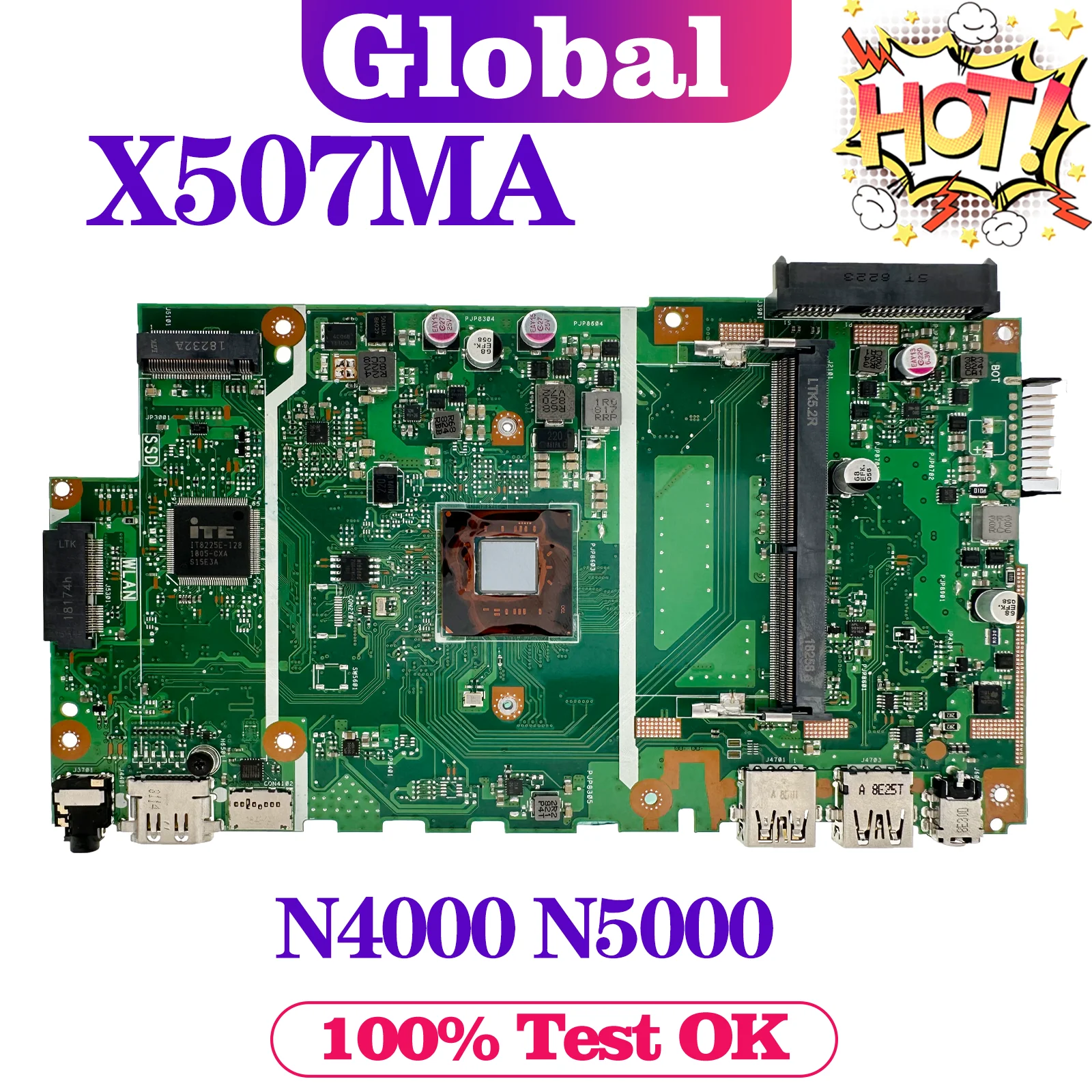 Placa base KEFU X507MA para portátiles ASUS X507M, A507M, F507M, R507M, con CPU N4000/N5000 y DDR3L