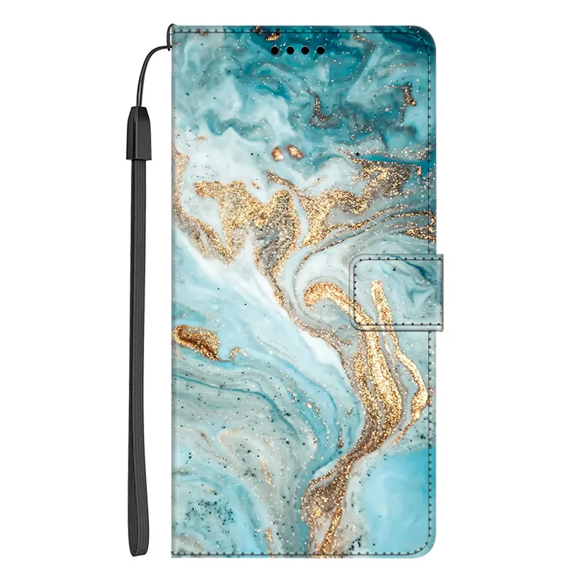 Funda de cuero de mármol para Huawei Nova Y90 Y70 Plus Y60 8i Honor 50 Lite funda con tapa soporte cartera libro funda protectora para NovaY90 - imagen 2