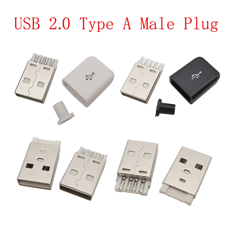 10 Uds. Conectores USB tipo C/Micro/USB 2,0 tipo A adaptador de montaje macho hembra DIY reparación de soldadura enchufe de carga de datos - imagen 4