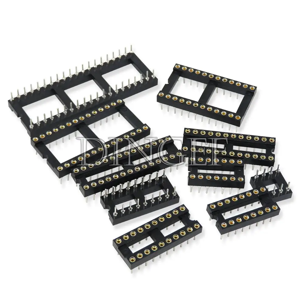 Enchufes IC redondos y cuadrados de 10 piezas, conector DIP, DIP6, DIP8, DIP14, DIP16, DIP18, DIP20, DIP28, DIP40, 6, 8, 14, 16, 18, 20, 24, 28, 40 pines - imagen 4