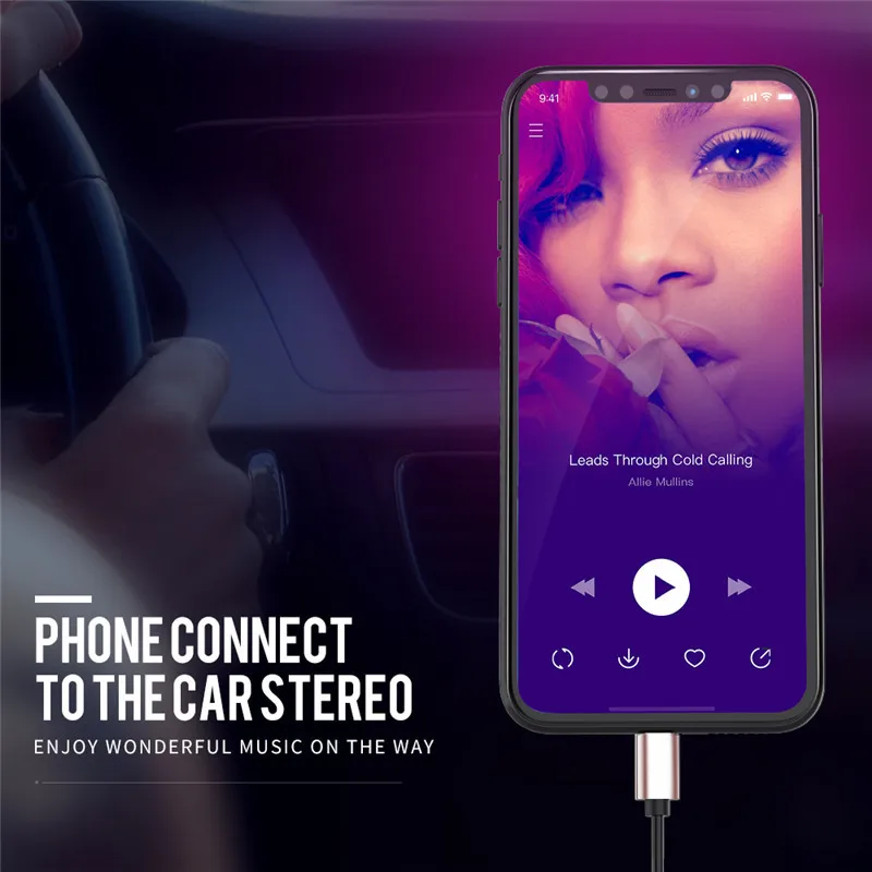 Adaptador de Cable de Audio auxiliar USB tipo C a conector de 3,5mm para auriculares, altavoz, Cable auxiliar para coche, Cable convertidor tipo C de 1,5 M - imagen 5