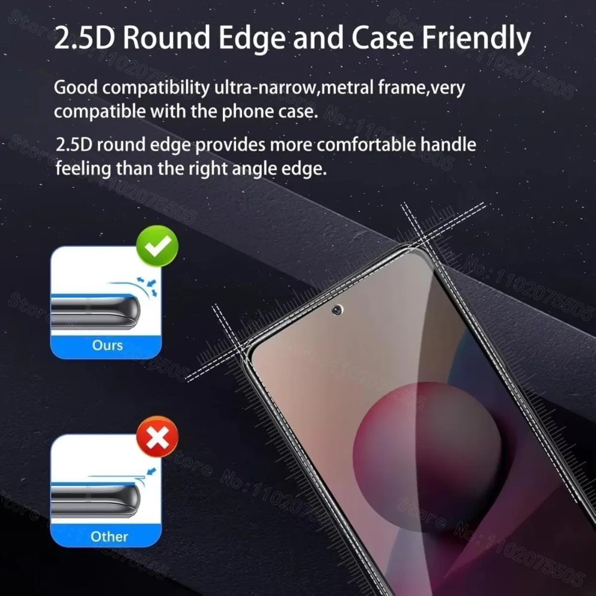 2Pcs Privacy Full Screen Protector for Redmi Note 14 5G 13 12 11 Pro 14S 12S 11S Tempered Glass for Redmi 15 15C 14C 13C 12C 10A - imagen 4