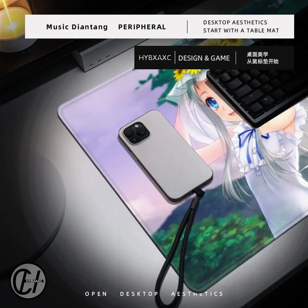 Anohana Alfombrilla de ratón Teclado Alfombrilla de ratón con puntada, Accesorios para juegos, Alfombrillas de escritorio largas, Piezas de PC XXL90x40cm - imagen 4