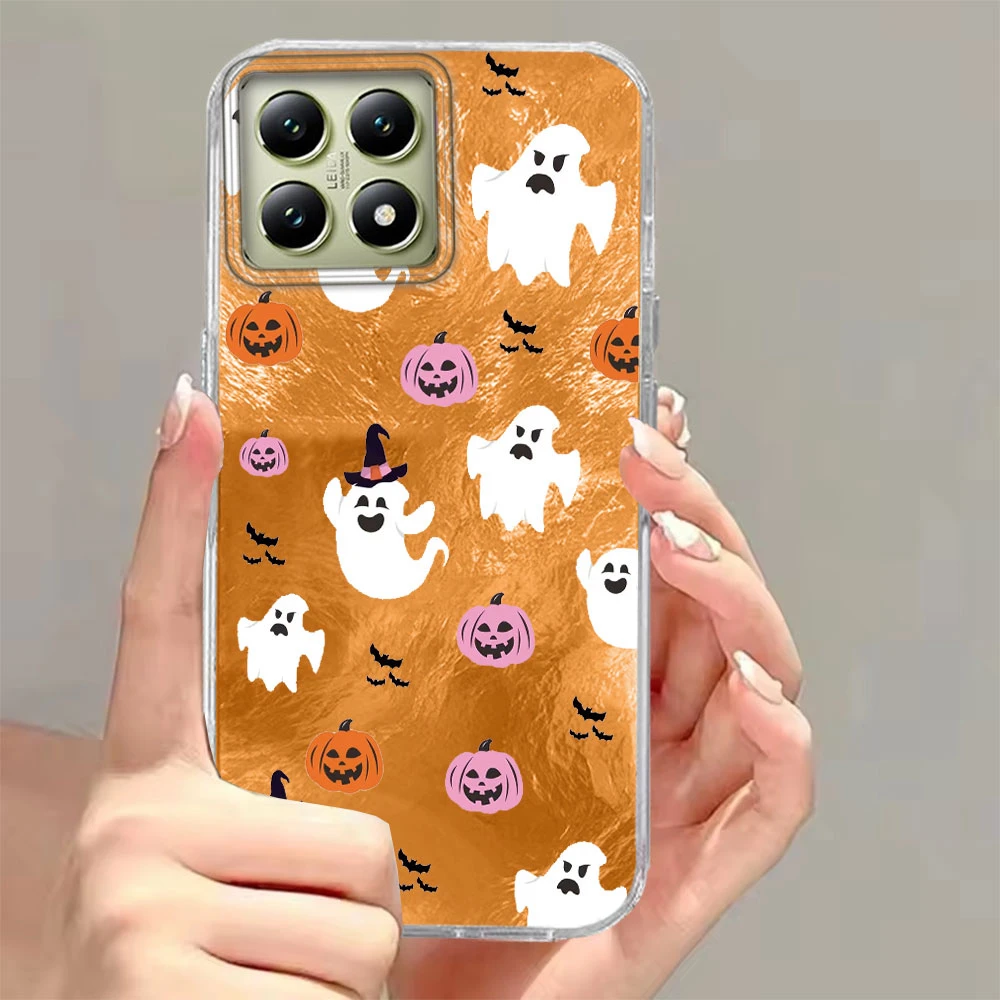 Funda de teléfono con diseño de vórtice degradado artístico de Halloween para Xiaomi 14T 13T 11 Lite NE Poco X5 M6 X6 X7 X3 Pro NFC C65 C61 M5S TPU - imagen 2