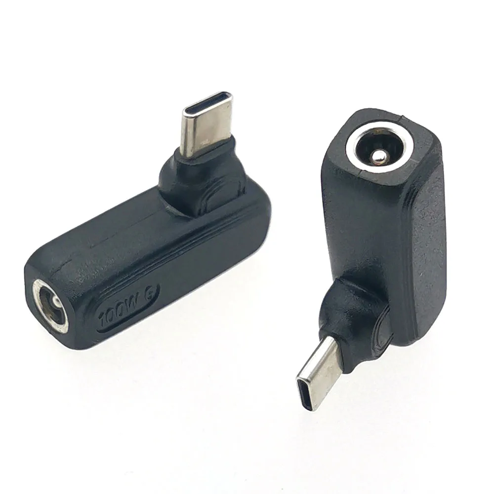 Convertidor de cargador de ordenador portátil, Conector de adaptador de corriente PD de 100W CC 5,5x2,1 5,5x2,5 hembra a USB tipo C, Universal, para Lenovo H, 1 unidad