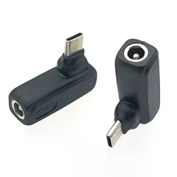 Convertidor de cargador de ordenador portátil, Conector de adaptador de corriente PD de 100W CC 5,5x2,1 5,5x2,5 hembra a USB tipo C, Universal, para Lenovo H, 1 unidad