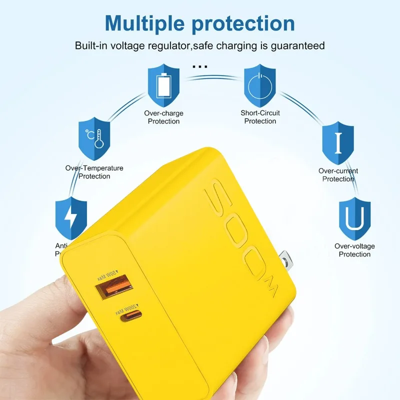 Xiaomi 200W cargador Ultra rápido USB PD 2 en 1 tipo C cargador de teléfono GaN rápido para Iphone Huawei Samsung Xiaomi Oppo enchufe UE EE. UU. - imagen 2