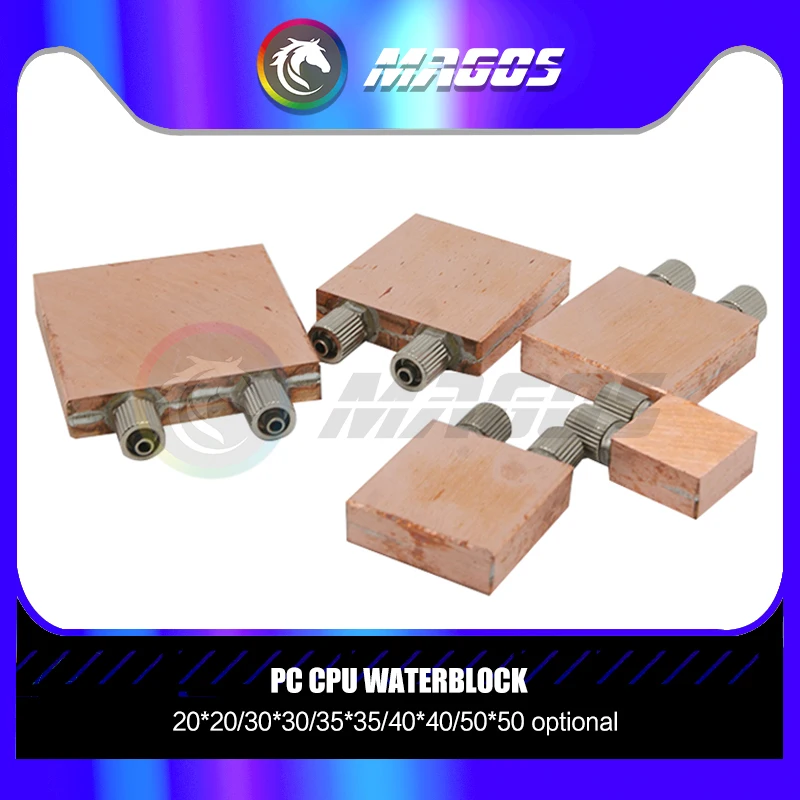 Disipador de calor de refrigeración semiconductor TEC de cobre puro Micro bloque de agua para CPU de ordenador portátil 40X40 30X30 50X50 - imagen 2