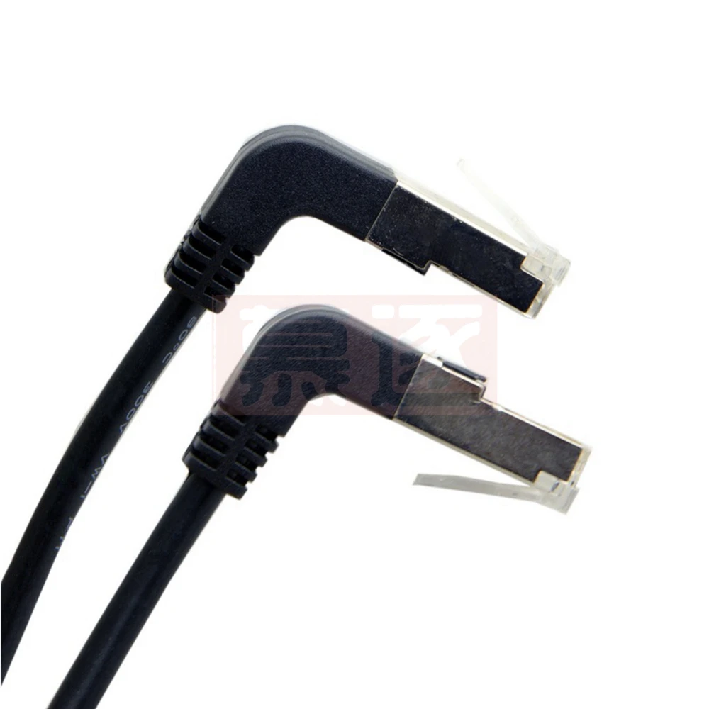 Doppel Ellenbogen Unten & Up Abgewinkelt 90 Grad cat5e 8P8C FTP STP UTP Cat 5e Ethernet Netzwerk Kabel RJ45 Lan patchkabel 0,5 m